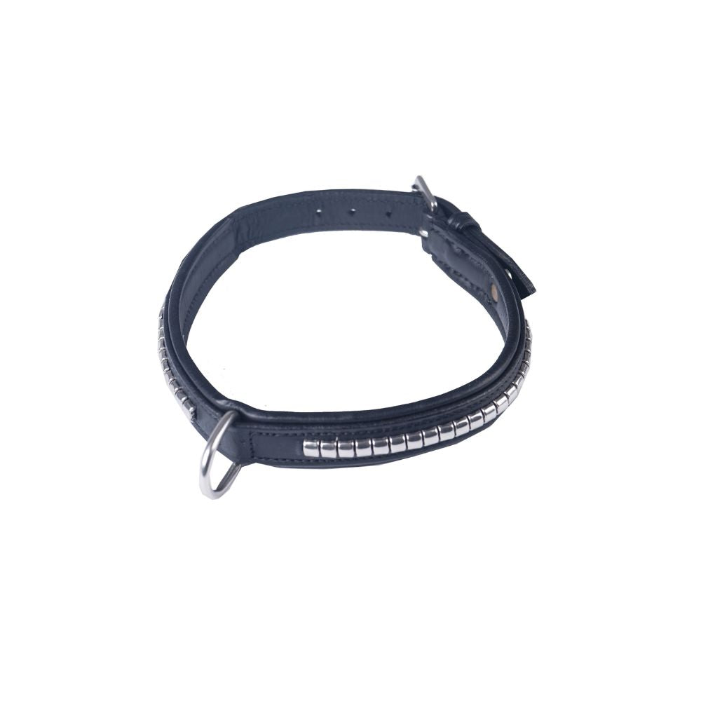 Honden halsband leer - clincher
