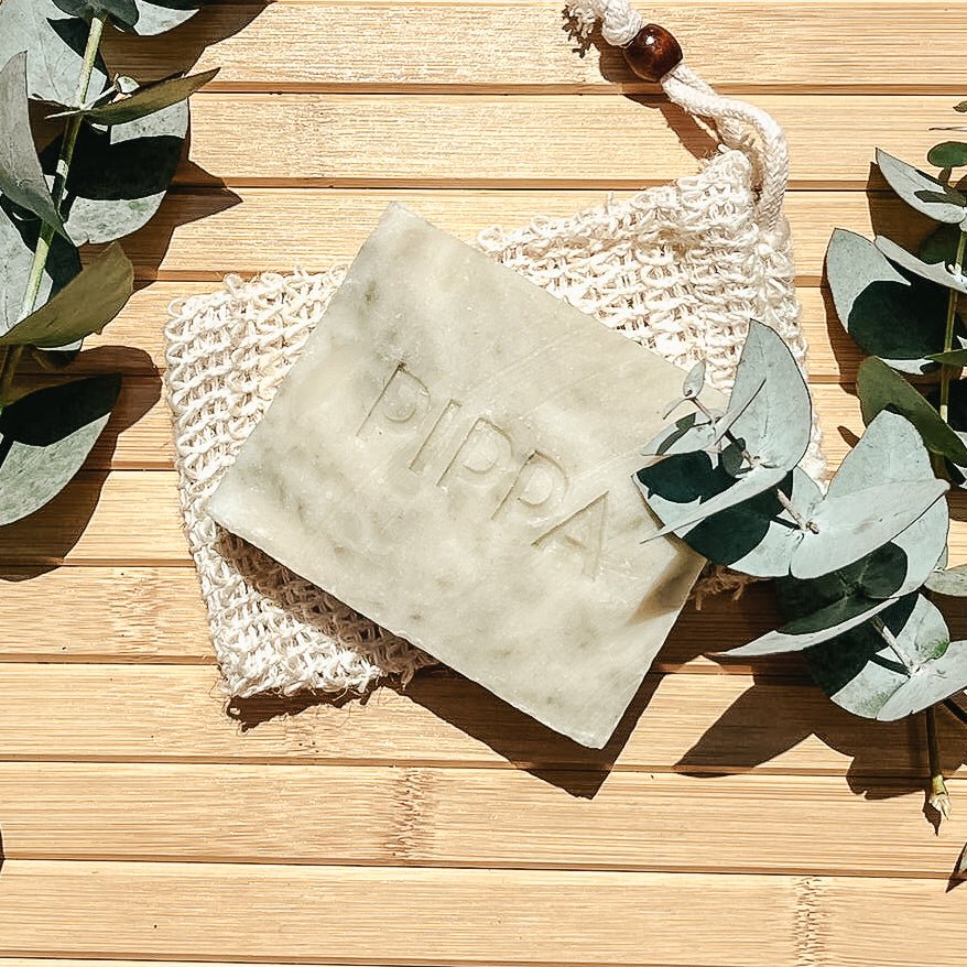 pippa paardenshampoo tea tree eucalyptus shampoo bar met waszakje
