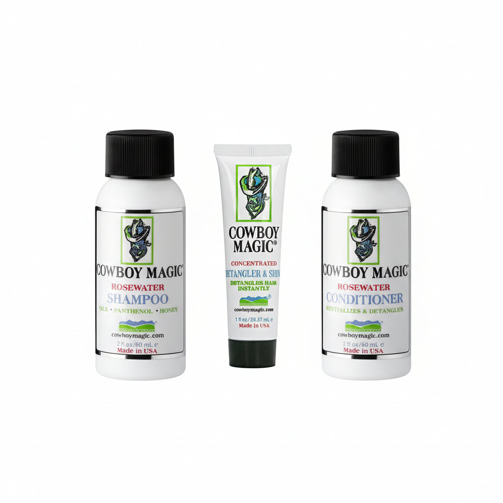 Cowboy Magic Cowboy Magic Rosewater Shampoo & Conditioner en Detangler & Shine set ...