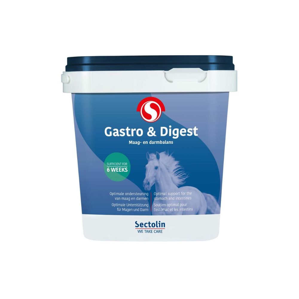 sectolin gastro en digest voor een optimale darmflora bij paarden in een emmertje