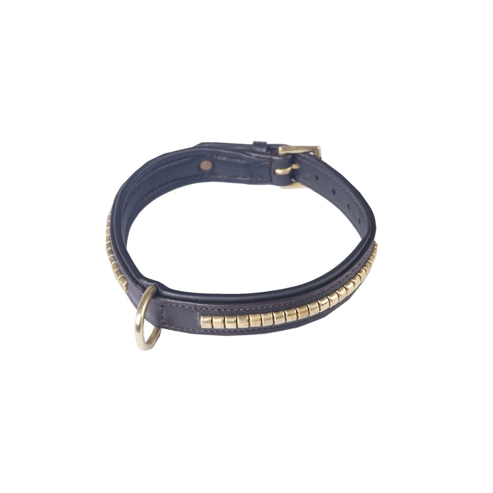 Honden halsband leer - clincher