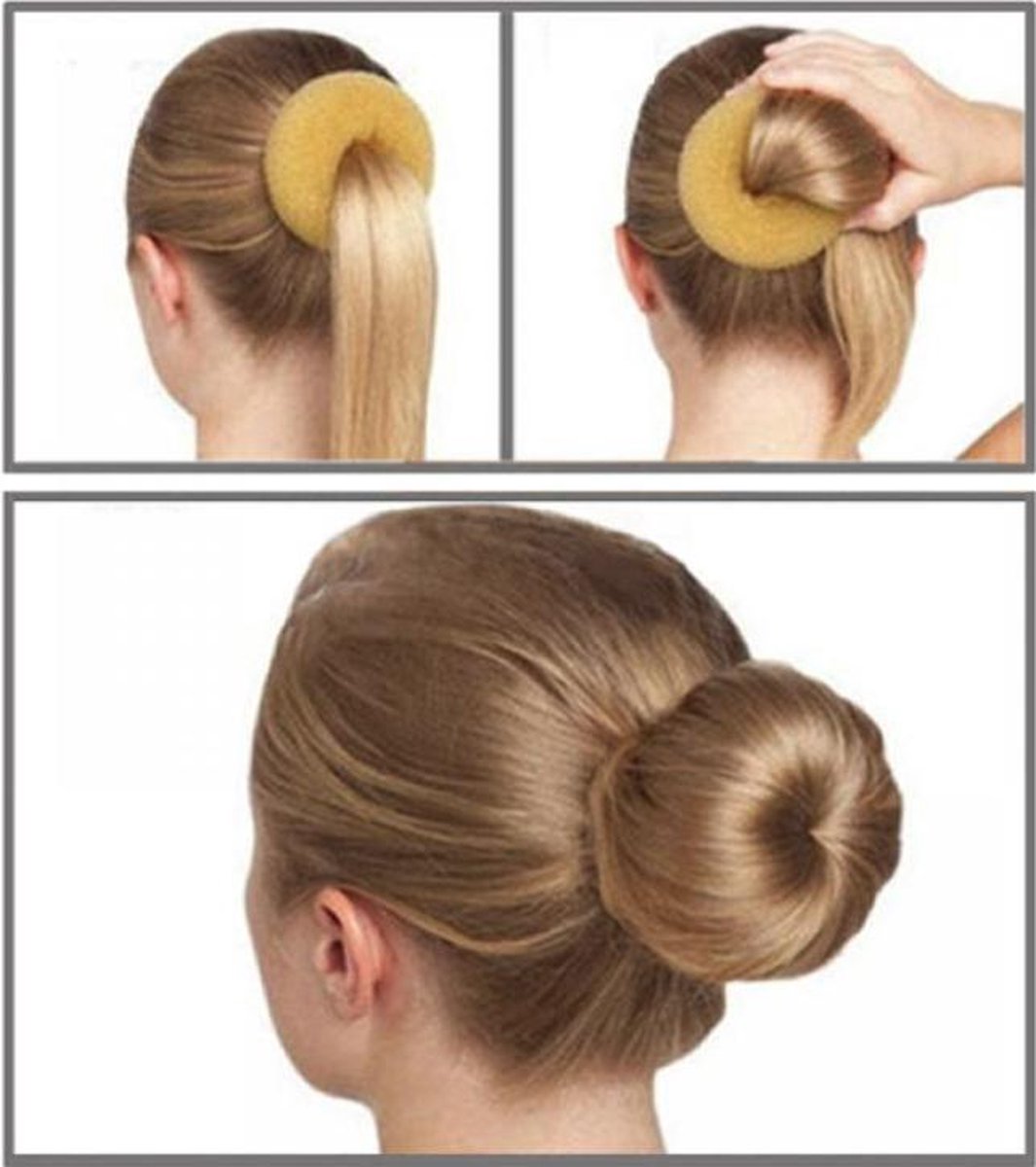Haardonut - Bun maker - Set van 2 - Blond of Donker haar